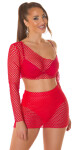 Sexy Koucla 2Piece Set / net skirt and Top red Einheitsgroesse