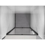 MEXEN - Exo sprchové dvere krídlové 120, transparent, čierna 819-120-000-70-00