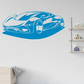 Veselá Stena Samolepka Auto budúcnosti Farba: modrá, Veľkosť: 80 x 37 cm