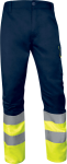 Reflexné pracovné nohavice Delta Plus M1PA2HVCL1 Farba: Modrá / oranžová, Veľkosť: 3XL (M1PA2HVCL1OR3X)