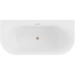 MEXEN/S - Sella voľne stojaca vaňa nástenná reliéf 170 x 80, biela mat, sifón a prepad meď kartáčovaná 52711708001-65