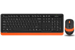 A4tech Fstyler FG1010 oranžová / set bezdrôtová klávesnica + optická myš / USB / vodeodolné (FG1010)