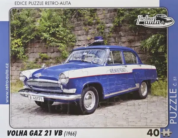 RETRO-AUTA Puzzle Volga GAZ 21 VB (1966)
