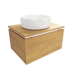 Kúpeľňová skrinka s krycou doskou SAT Feel 60x30x46 cm medový dub mat SATFEEL60DMD SATFEEL60DMD