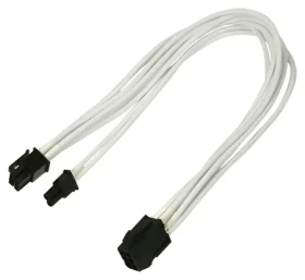 Nanoxia NXP683EW biela / Predlžovací kábel / PCI-E (6+2 pin) - PCI-E (6-pin) / 30 cm (NXP683EW)