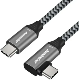 PremiumCord USB-C zahnutý čierna / Dátový kábel / USB 3.2 Gen 2x2 / 20 Gbit / s / 100 W / 2 m (ku31cu2)