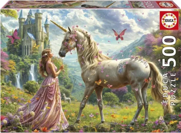 Educa Puzzle Víla, jednorožec a motýliky