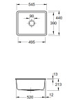 VILLEROY & BOCH VILLEROY & BOCH - Keramický drez Subway 60 SU chromit podstavný 545 x 440 bez excentra 331001J0