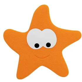 Spirella protišmykové prísavky v tvare hviezdice oranžová / PVC / 5 ks (7610583113573)