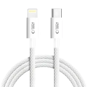 Tech-Protect UltraBoost šedá / Nabíjací kábel / USB-C - Lightning / 27W / 2 m