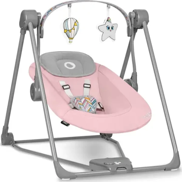Lionelo Detské hojdacie kresielko Otto Pink Baby / od narodenia (LO-OTTO PINK BABY)