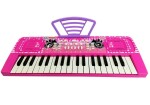 Mamido Mamido Veľký keyboard s mikrofónom ružový 37 kláves