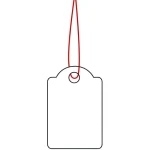 Herma Visačky so špagátom červené 15x24 mm / Visačky so špagátom / 1000 ks (6902)