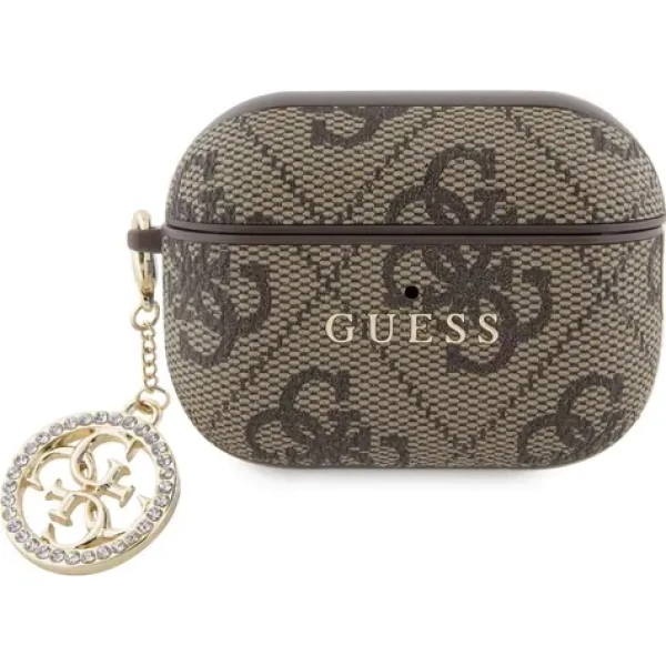 Guess 4G Script PC/PU Charm Puzdro pre AirPods Pro 2 Brown (57983122192)