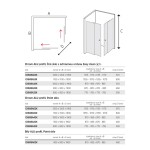 Mereo Sprchovací kút, Lima, štvorec, zasúvací, 90x90 cm, chróm ALU, sklo Point CK608A22K