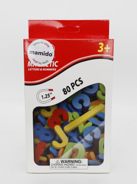 Mamido Mamido Farebné magnetické písmená a číslice 80 dielov, veľkosť 3,1 cm MT1526