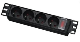 OEM Lexi-net 10" čierna / Rozvodný panel / 4X 230V / prepäťová ochrana / vypínač / kábel 1,8 m (NAPPAN-4-10)