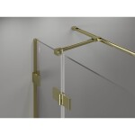 MEXEN/S - Lunar T sprchovací kút dvere krídlové ľavá 100 x 70, transparent, zlato 834T-100-070-50-00-L