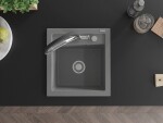 MEXEN/S MEXEN/S - Vito granitový drez 1-miska vrátane batérie Duo, šedá 6503-71-671701-07