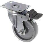 TOOLCRAFT TO-5137938 Otočné koliesko 100 mm s parkovacou brzdou a skrutkovacou platňou Nosnosť (max.): 125 kg; TO-5137938