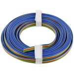 Econ connect KL4X014FARB5 opletenie / lanko 4 x 0.14 mm² modrá, žltá, červená, zelená 5 m; KL4X014FARB5
