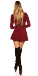 Sexy KouCla ripp knit dress wrap look BORDEAUX Einheitsgroesse