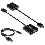 CLUB3D CAC-1302 redukcia HDMI na VGA M/F čierna / FHD 60Hz / 3.5mm jack (CAC-1302)