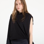 Tričko Y-3 Dip Dye Cinched Drape T-Shirt Black S