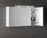 SAPHO - LUCIE galérka s LED osvetlením, 126x70x17cm, biela LU125-0030
