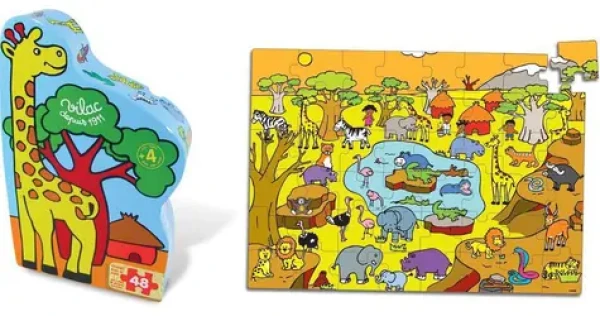 Vilac Drevené puzzle Savana