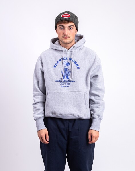Service Works Maintainence Hoodie HEATHER GREY M