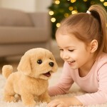 MalPlay Plyšový psík na batérie Golden Retriever