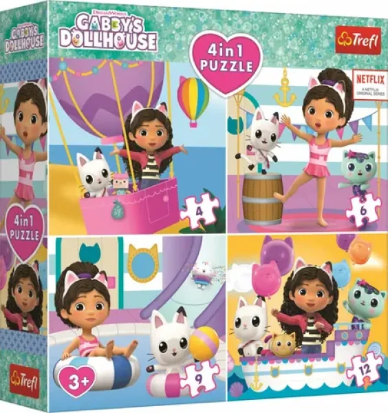 Trefl - Puzzle - Gábinin kúzelný domček 4v1
