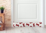 Tesniaci valec LIN 15x85cm 7595/155 červená mašľa