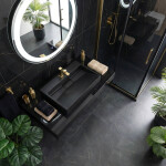 REA - Umývadlo na dosku Goya 60 čierna matná REA-U8779