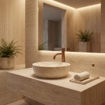 REA - Umývadlo na dosku Amelia Travertine Classic 48 REA-U4210