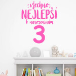 Veselá Stena Samolepka Všetko najlepšie Farba: hnědá, Veľkosť: 100 x 83 cm