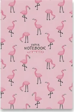 SHKOLYARYK Poznámkový zošit A6 Dog Flamingo 1ks (mix) / Formát: A6 / Počet stránok: 80 / Štvorčekový (00765)