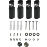 CERANO - Kúpeľňový radiátor Lincoln - stredové pripojenie 50mm/bočné - 559W - čierna matná - 1800x500 mm CER-429574