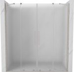 MEXEN/S - Velar Duo posuvné sprchové dvere 170, dekor, nikel kartáčovaný 871-170-000-32-97