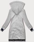 Svetlošedá dámska dlhá mikina na zips LHD (AMG-173) odstíny šedé XL (42)