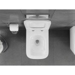 MEXEN/S - Teo Závesná WC misa Rimless Tornado vrátane sedátka s slow slim, duroplast, biela lesk 30850700T