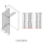 CERANO - Sprchová zástena Walk-in Onyx Corner Cube Ľ/P - 8 mm - hranatá vzpera - chróm, bronzové sklo - 150x150x200 CER-688447