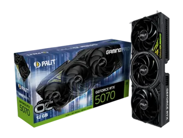Palit GeForce RTX 5070 GamingPro OC 12GB / 2572MHZ / 12GB GDDR7 / 192-bit / 1x HDMI + 3x DP / 650W (16) (NE75070T19K9-GB2050A)