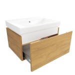 Kúpeľňová skrinka s umývadlom SAT Feel 60x30x46 cm medový dub mat SATFEEL60DMU1 SATFEEL60DMU1