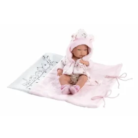 Llorens 73898 NEW BORN HOLČIČKA - realistická bábika bábätko s celovinylovým telom - 40 cm