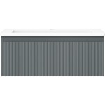 MEXEN/S - Rivel kúpeľňová skrinka 60 cm s umývadlom Otis, 1 šuplík, reliéf, grafit mat/biela mat 91A20-06023-1-BF66-W18M01
