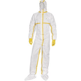 Pracovná Jednorazová kombinéza Delta Plus DT216 Farba: Biela/ Žltá, Veľkosť: 2XL (DT216XX)