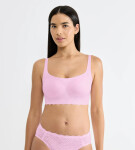 SLOGGI ZERO FEEL BLISS - čipkovaný top ako druhá koža Sloggi FLORAL PINK L
