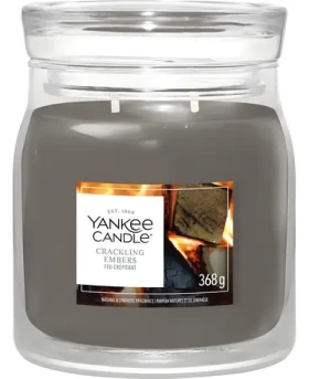 Yankee Candle Vonná sviečka Crackling Embers / Signature sklo stredná / 2 knôty / 35-50 hod / 368 g